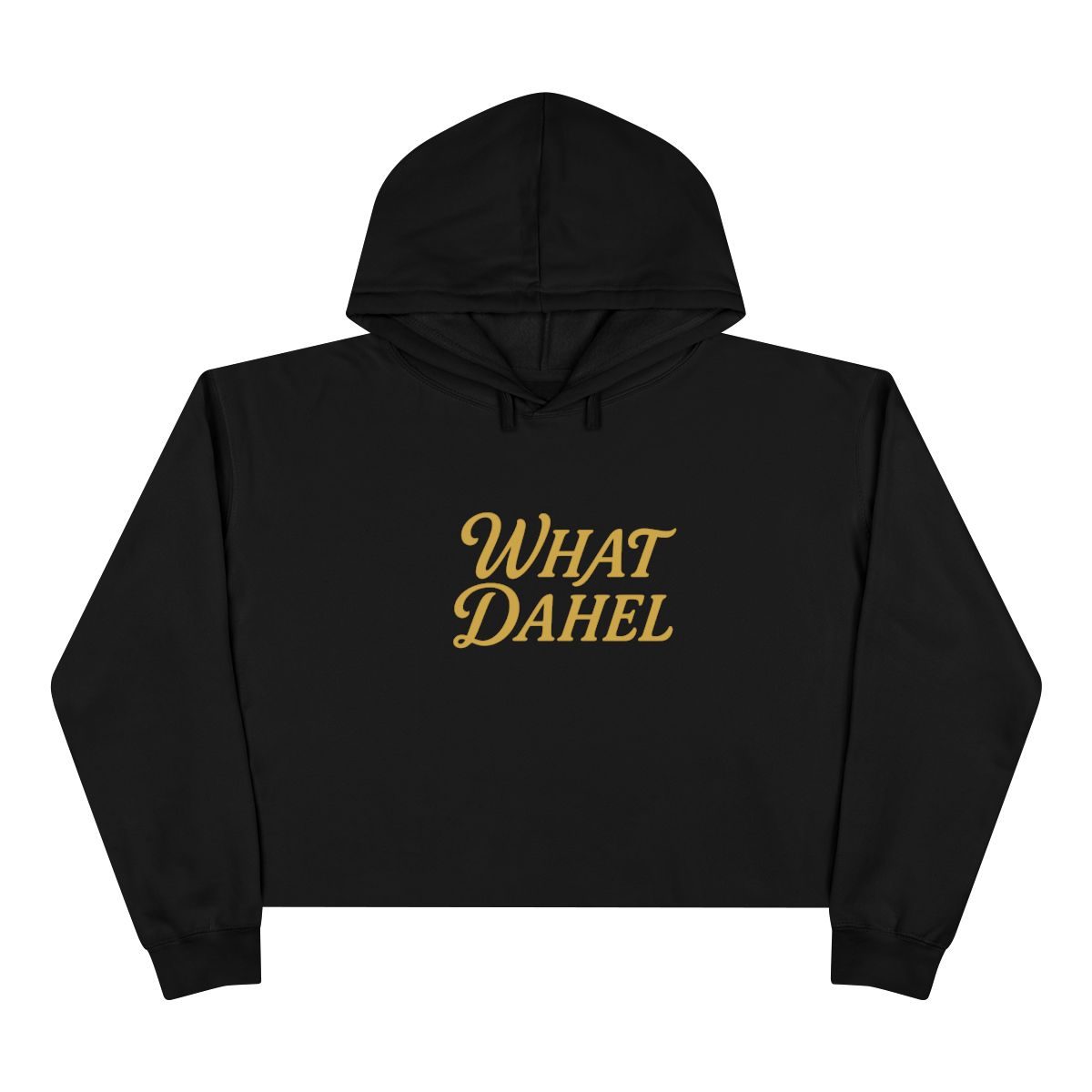 Crop Hoodie, black, front