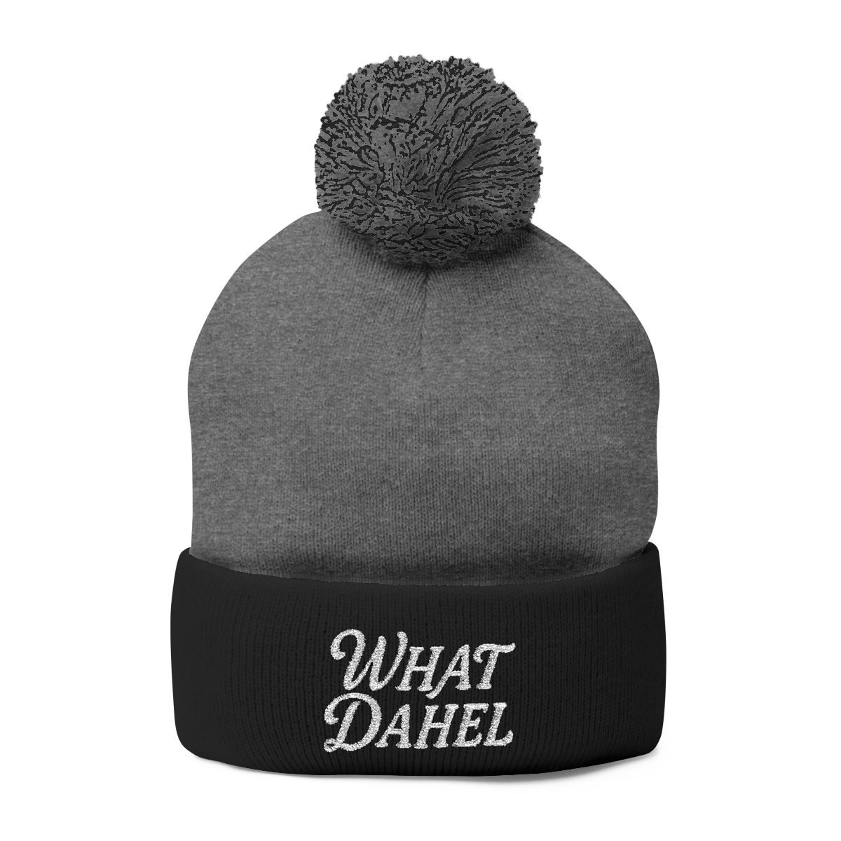 Pom Beanie, dark heather grey / black