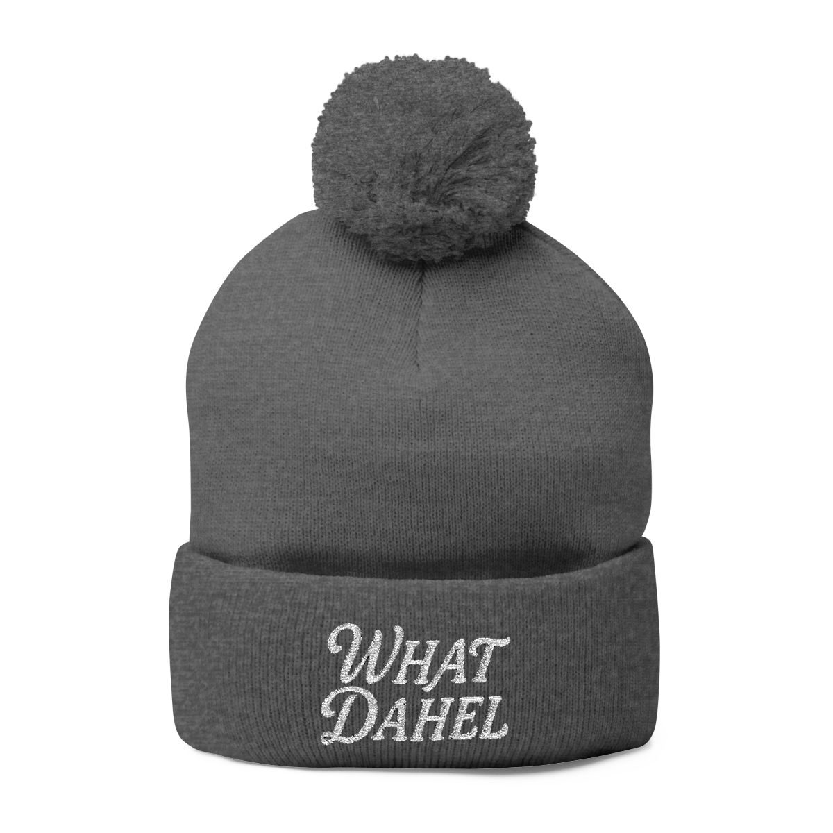 Pom Beanie, dark heather grey